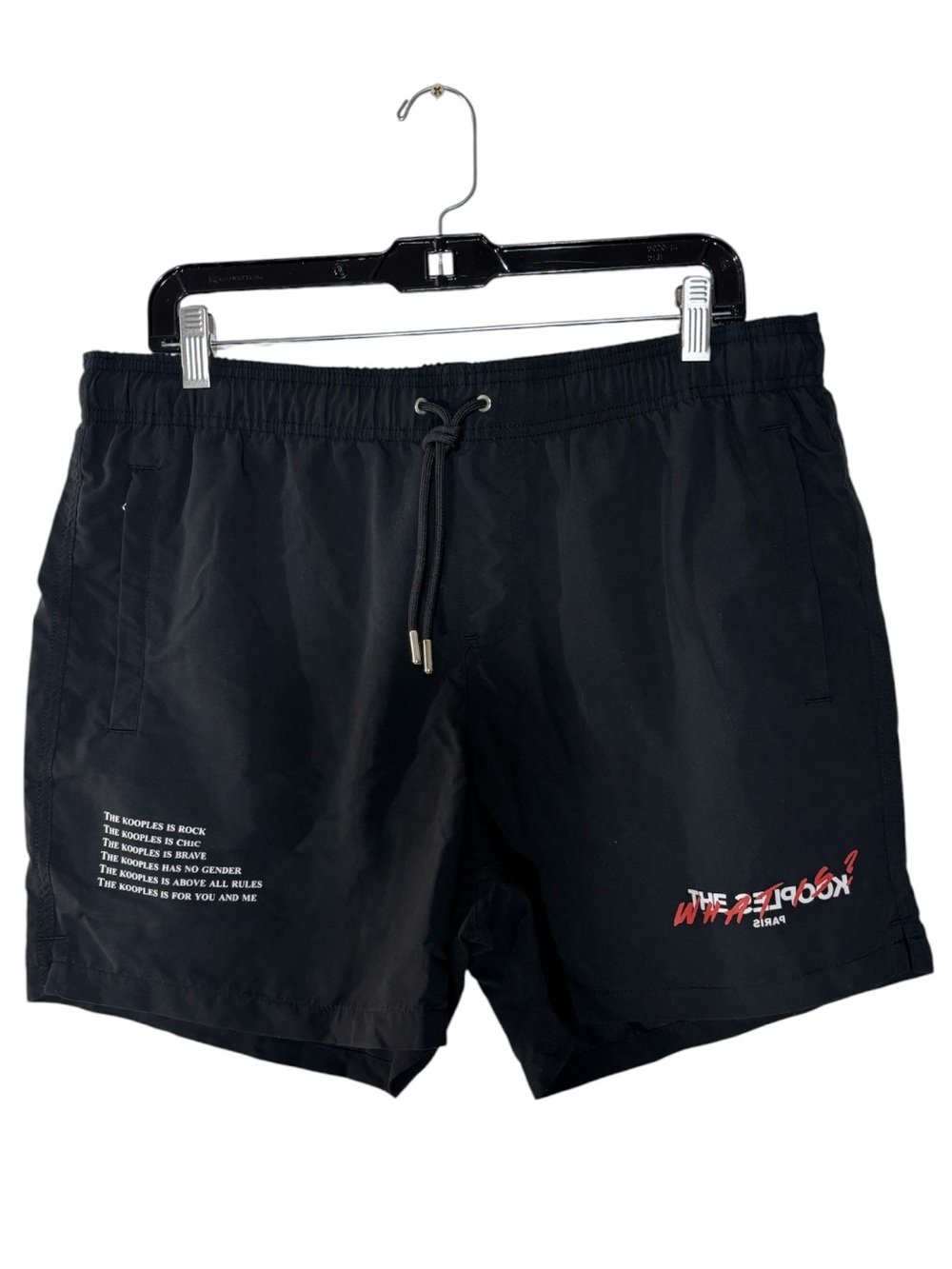 The Kooples Men’s Black Logo Swim Trunks Size XL NWT